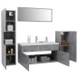 vidaXL Juego de muebles de baño madera de ingeniería gris hormigón vidaXL Juego de muebles de baño madera de ingeniería gris hormigón