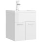 vidaXL Mueble con lavabo aglomerado blanco brillante 