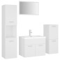 vidaXL Juego de muebles de baño madera de ingeniería blanco vidaXL Juego de muebles de baño madera de ingeniería blanco