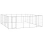 vidaXL Perrera de exterior de acero galvanizado 36,3 m²