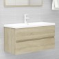vidaXL Mueble con lavabo madera de ingeniería roble Sonoma vidaXL Mueble con lavabo madera de ingeniería roble Sonoma