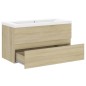 vidaXL Mueble con lavabo madera de ingeniería roble Sonoma vidaXL Mueble con lavabo madera de ingeniería roble Sonoma