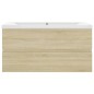 vidaXL Mueble con lavabo madera de ingeniería roble Sonoma vidaXL Mueble con lavabo madera de ingeniería roble Sonoma