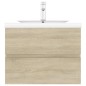 vidaXL Mueble con lavabo madera de ingeniería roble Sonoma vidaXL Mueble con lavabo madera de ingeniería roble Sonoma