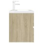vidaXL Mueble con lavabo madera de ingeniería roble Sonoma vidaXL Mueble con lavabo madera de ingeniería roble Sonoma