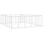 vidaXL Perrera de exterior de acero galvanizado 36,3 m²
