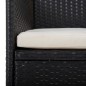 vidaXL Juego de comedor para jardín de 5 piezas negro vidaXL Juego de comedor para jardín de 5 piezas negro