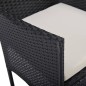 vidaXL Juego de comedor para jardín de 5 piezas negro vidaXL Juego de comedor para jardín de 5 piezas negro