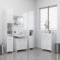 vidaXL Juego de muebles de baño de 4 piezas blanco brillante vidaXL Juego de muebles de baño de 4 piezas blanco brillante
