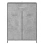 vidaXL Juego de muebles de baño 4 uds madera ingeniería gris hormigón vidaXL Juego de muebles de baño 4 uds madera ingeniería gris hormigón