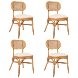 vidaXL Sillas de comedor 4 unidades lino