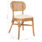 vidaXL Sillas de comedor 4 unidades lino vidaXL Sillas de comedor 4 unidades lino