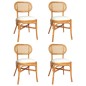 vidaXL Sillas de comedor 4 unidades lino marrón claro vidaXL Sillas de comedor 4 unidades lino marrón claro