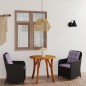 vidaXL Juego de comedor para jardín 3 piezas negro