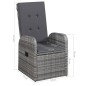 vidaXL Juego de comedor para jardín 5 piezas gris vidaXL Juego de comedor para jardín 5 piezas gris