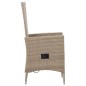 vidaXL Juego de comedor de jardín 5 piezas beige