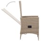 vidaXL Juego de comedor de jardín 5 piezas beige