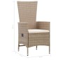 vidaXL Juego de comedor de jardín 5 piezas beige