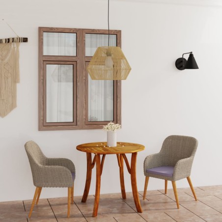 vidaXL Juego de comedor para jardín de 3 piezas marrón