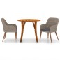 vidaXL Juego de comedor para jardín de 3 piezas marrón vidaXL Juego de comedor para jardín de 3 piezas marrón
