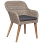 vidaXL Juego de comedor para jardín de 3 piezas marrón vidaXL Juego de comedor para jardín de 3 piezas marrón