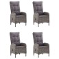 vidaXL Juego de comedor para jardín 5 piezas gris vidaXL Juego de comedor para jardín 5 piezas gris