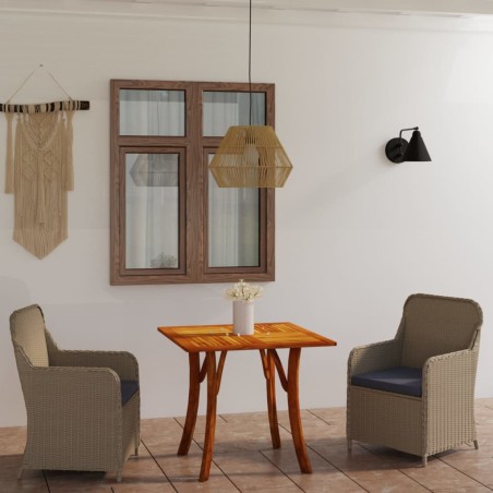 vidaXL Juego de comedor para jardín de 3 piezas marrón