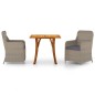 vidaXL Juego de comedor para jardín de 3 piezas marrón vidaXL Juego de comedor para jardín de 3 piezas marrón