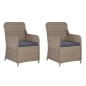 vidaXL Juego de comedor para jardín de 3 piezas marrón vidaXL Juego de comedor para jardín de 3 piezas marrón
