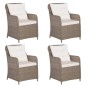 vidaXL Juego de comedor para jardín 5 piezas marrón vidaXL Juego de comedor para jardín 5 piezas marrón