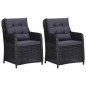 vidaXL Juego de comedor para jardín 3 piezas negro vidaXL Juego de comedor para jardín 3 piezas negro