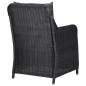 vidaXL Juego de comedor para jardín 3 piezas negro vidaXL Juego de comedor para jardín 3 piezas negro