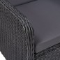 vidaXL Juego de comedor para jardín 3 piezas negro vidaXL Juego de comedor para jardín 3 piezas negro