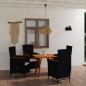 vidaXL Juego de comedor para jardín 5 piezas negro vidaXL Juego de comedor para jardín 5 piezas negro