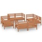 vidaXL Juego muebles de jardín 8 pzas madera maciza pino marrón miel vidaXL Juego muebles de jardín 8 pzas madera maciza pino marrón miel