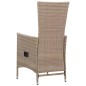 vidaXL Juego de comedor de jardín 5 piezas beige