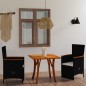 vidaXL Juego de comedor para jardín 3 piezas negro vidaXL Juego de comedor para jardín 3 piezas negro