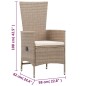vidaXL Juego de comedor de jardín 5 piezas beige