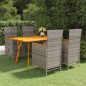 vidaXL Juego de comedor para jardín 5 piezas gris vidaXL Juego de comedor para jardín 5 piezas gris