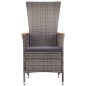 vidaXL Juego de comedor para jardín 5 piezas gris vidaXL Juego de comedor para jardín 5 piezas gris