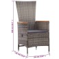 vidaXL Juego de comedor para jardín 5 piezas gris vidaXL Juego de comedor para jardín 5 piezas gris