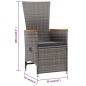 vidaXL Juego de comedor de jardín 5 piezas gris vidaXL Juego de comedor de jardín 5 piezas gris