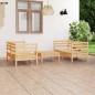vidaXL Juego de muebles de jardín 5 piezas madera maciza de pino vidaXL Juego de muebles de jardín 5 piezas madera maciza de pino