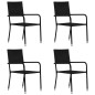 vidaXL Juego de comedor para jardín de 5 piezas negro vidaXL Juego de comedor para jardín de 5 piezas negro
