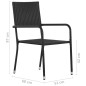vidaXL Juego de comedor para jardín de 5 piezas negro vidaXL Juego de comedor para jardín de 5 piezas negro