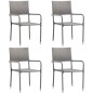 vidaXL Juego de comedor de jardín 5 piezas gris antracita vidaXL Juego de comedor de jardín 5 piezas gris antracita