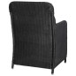 vidaXL Juego de comedor para jardín 5 piezas negro