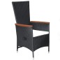 vidaXL Juego de comedor para jardín 5 piezas negro vidaXL Juego de comedor para jardín 5 piezas negro
