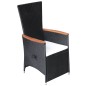 vidaXL Juego de comedor para jardín 5 piezas negro vidaXL Juego de comedor para jardín 5 piezas negro