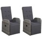 vidaXL Juego de comedor para jardín 5 piezas gris vidaXL Juego de comedor para jardín 5 piezas gris